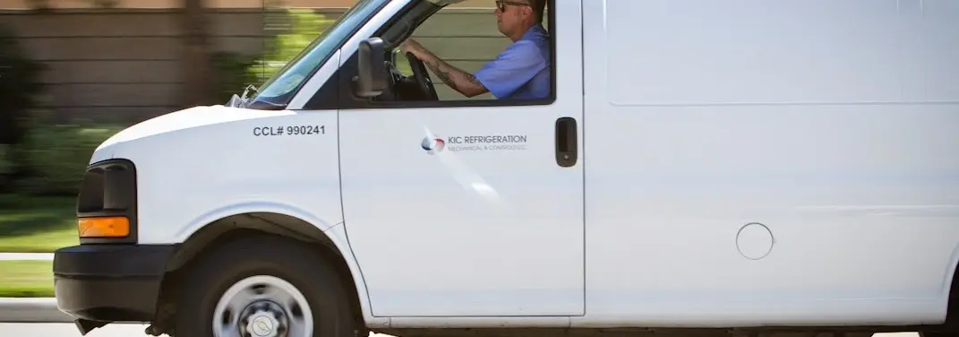 KIC Refrigeration service vehicle serving Cadillac area